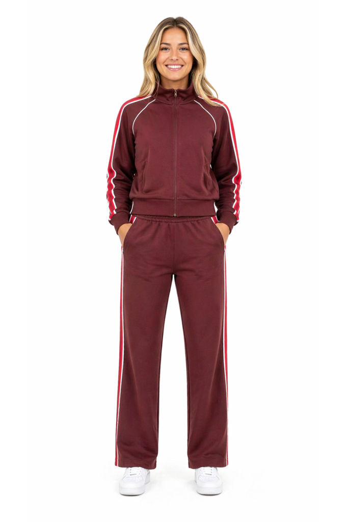 Crimson Stripe Sport Co-ord Set