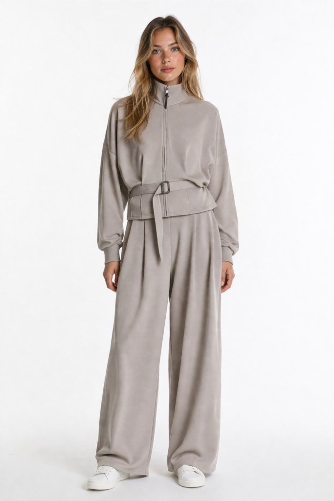 Taupe Glide Belted Co-ord Set