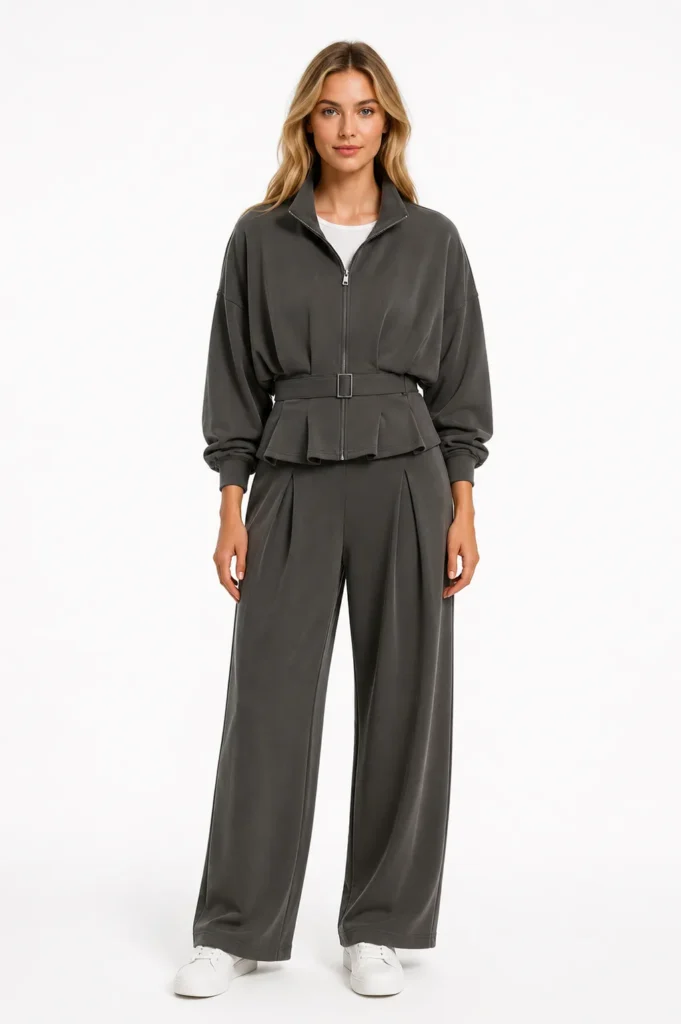 Jetsetter Luxe Travel Co-Ord Set-Black