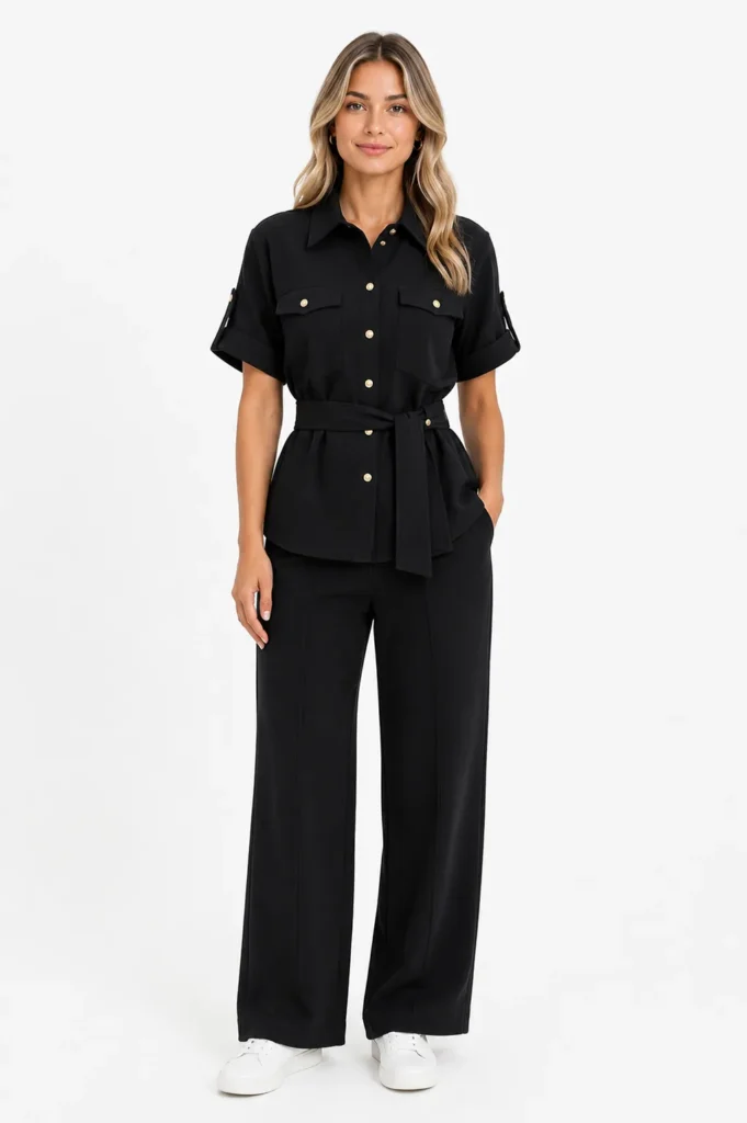 Noir Utility Luxe Co-Ord Set