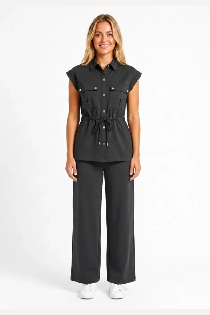 Midnight Breeze Utility Co-Ord Set (Black)