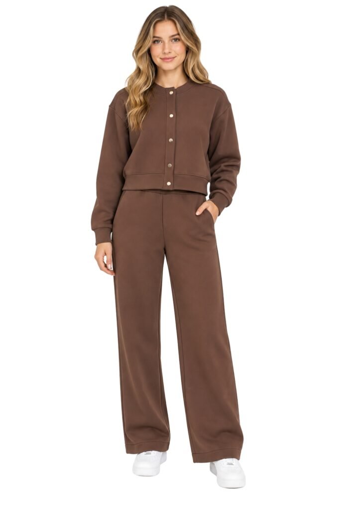 Woollen Button-Down Co-ord Set